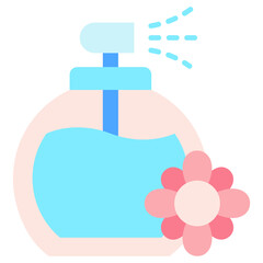 Fragrance flat color icon, use for UI, UX, app and web development, digital or print. for beauty, personal care, body treatment.