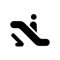 escalator down glyph