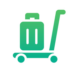 airport luggage car gradient