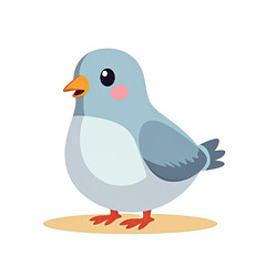 Cute Baby Bird Cartoon Illustration - Pastel colors
