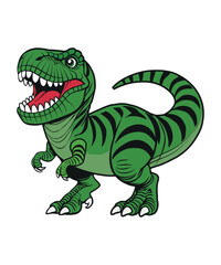 Tyrannosaurus cartoon Illustrations Vectors design.