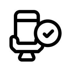 booking seat outlined