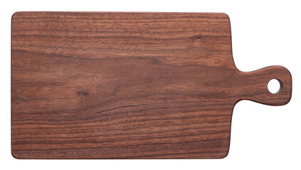 wooden cutting board. chopping board isolated on white. Handmade black walnut chopping board,...