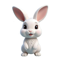 Obraz premium 3D white rabbit