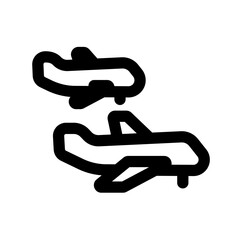 transit flight outlined