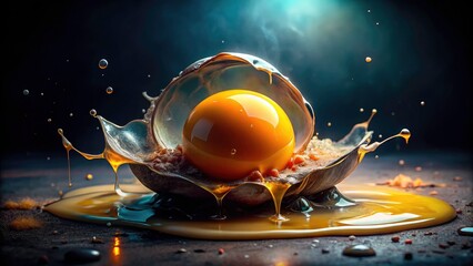 Long Exposure Broken Egg Photography - Surreal Abstract Art Image