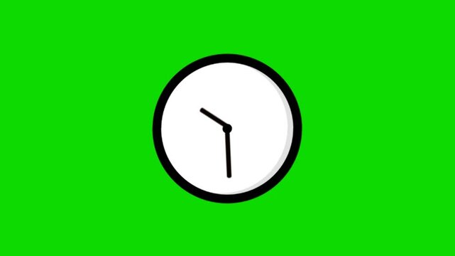 Time lapse clock animations green screen