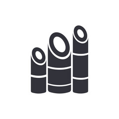 Bamboo solid icons, vector illustration ,simple transparent graphic element .Isolated on white background