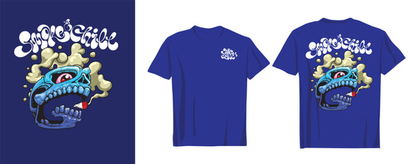 marijuana themed graphic with a cool and edgy vibe. Designed to stand out on t-shirts or other apparel	