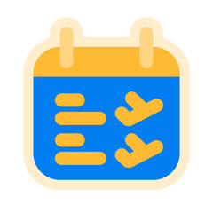 flight schedule sticker