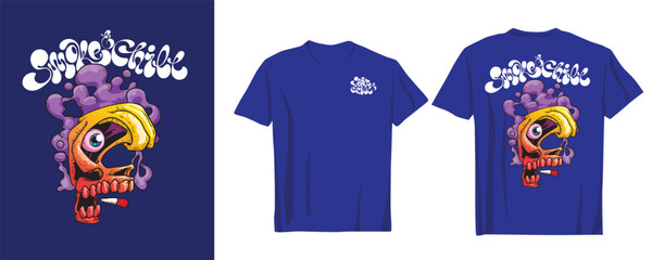 marijuana themed graphic with a cool and edgy vibe. Designed to stand out on t-shirts or other apparel	