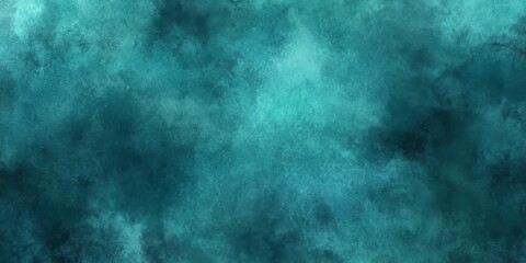 Fototapeta premium Abstract teal watercolor texture background.