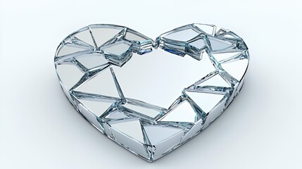 Shattered Heart: A Crystalline Symbol of Broken Love