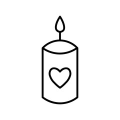 candle line icon