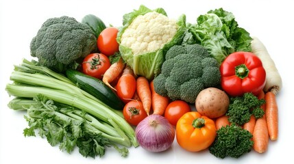 Fresh Raw Vegetables and Fruits
