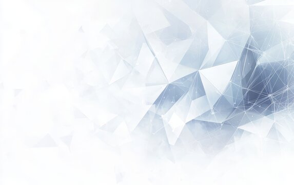 Abstract white and grey geometric polygonal background.
