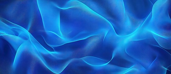 Fototapeta premium Abstract Blue Waves: A Serene Digital Art