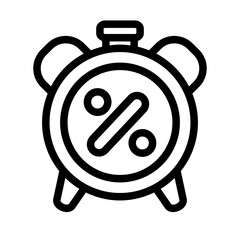 clock discount promo outline icon