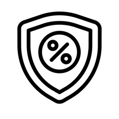Naklejka premium protection discount promo outline icon