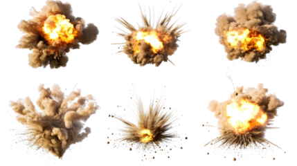 Dry Sand Explosions in Action Generative AI