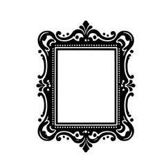 Ornate Black Frame:  A classic and elegant black frame with intricate, ornate details, perfect for showcasing your artwork, photos, or special memories.