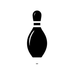 Bowling Pin Silhouette: A simple yet powerful silhouette of a bowling pin, capturing the essence of the sport with its iconic shape. Ideal for minimalist designs and logos.
