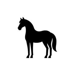 Horse Silhouette: A simple yet powerful silhouette of a horse, capturing its elegant form and graceful presence. The black and white design lends a timeless quality to the image.  