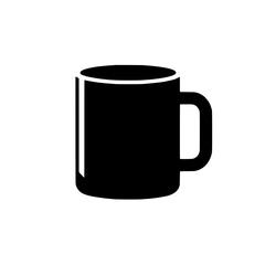 Simple Mug Icon: A clean and minimalist vector illustration of a classic coffee mug, perfect for branding or website design.  The simple design is versatile and easily adaptable.