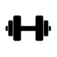 Dumbbell Icon: A simple yet effective black dumbbell icon, perfect for fitness apps, websites, and gym-related designs.  The clean.