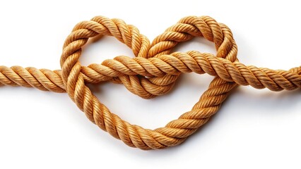 Heart-Shaped Rope Knot, Thick Rope, Valentine's Day, Nautical Decor, Romantic Symbol