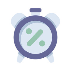 clock discount promo Flat icon