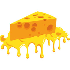 Cheese Melting Illustration