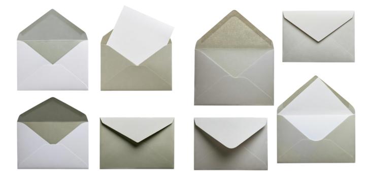 Collection of White Envelopes - Powered by Adobe