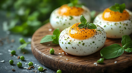 Delicious Egg Garnish Food Photo