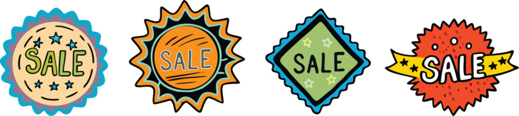 Obraz premium set-of-doodle-sale