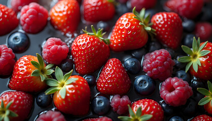 Fototapeta premium A close up of a bunch of berries that are in a bowl.
