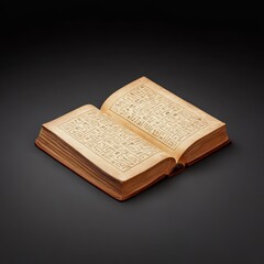 Obraz premium Ancient Open Book with Hieroglyphs.
