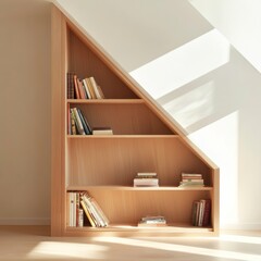 Built-in Bookshelf in Attic Room