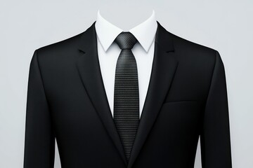 Elegant Black Suit and Tie,  Formal Wear, Professional Attire, Business Style