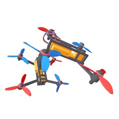 FPV Drone Racing freestyle sport flight. Hobby toys