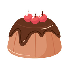 Chocolate cupcake icon