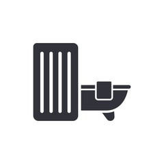 Bathtub solid icons, minimalist vector illustration ,simple transparent graphic element .Isolated on white background