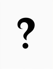 A simple black question mark clip art on a white background