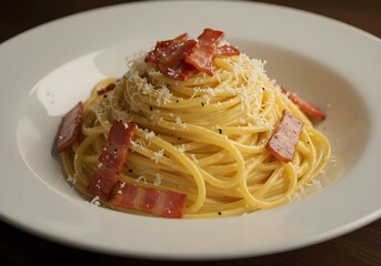 Delicious Creamy Carbonara Pasta Dish with Bacon