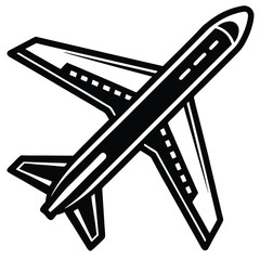 Minimalist Airplane Icon Design Simple Line Art for Travel Themes