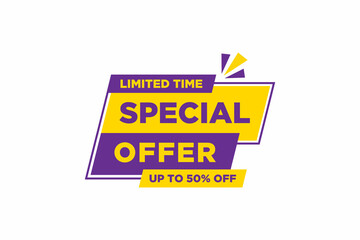 Special offer banner. sale banner vector template. Special Discount marketing poster design for web and Social. Vector Illustration.