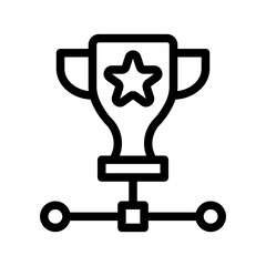 Marketing Trophy Outline Style