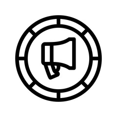 Marketing Coin Outline Style