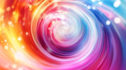 Fototapeta premium Vibrant swirling colors create hypnotic abstract vortex. AI Generated