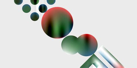 Circles and triangles modern art. Vector Illustration For Wallpaper, Banner, Background, Card, Book Illustration, landing page